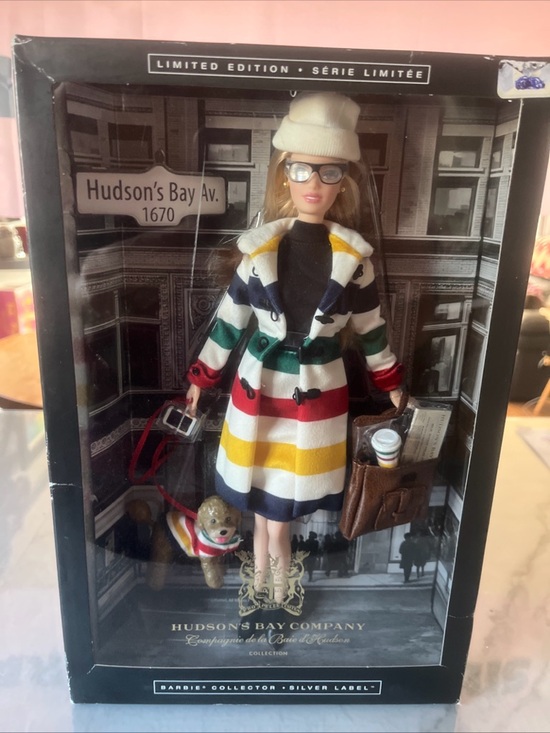 Barbie Other - Barbie Limited Edition Hudson's Bay Multicolor Striped Coat Doll